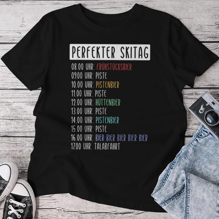 Perfect Ski Day Piste Beer Ski Holiday Après Ski Skier T-shirt Frauen Lustige Geschenke