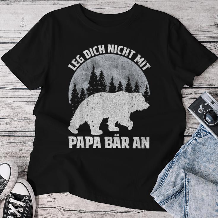 Retro Father Baby Son Daughter Bear Dad Father's Day Father T-shirt Frauen Lustige Geschenke