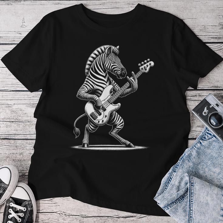 Rock N Roll Zebra Guitar Zebra Print T-shirt Frauen Lustige Geschenke