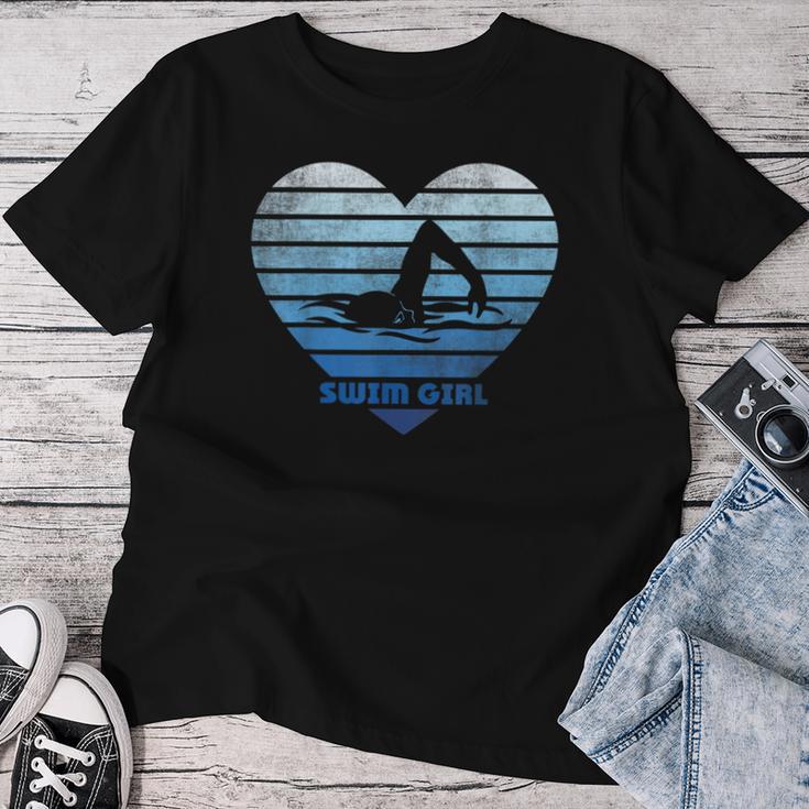 Swimm Girl Swimmer Swimming Girls' T-shirt Frauen Lustige Geschenke