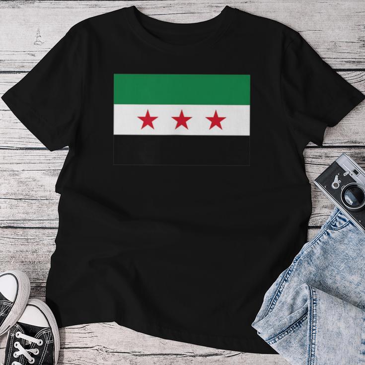 Syria Flag Decorative Arabs Syrian Asia Syria T-shirt Frauen Lustige Geschenke