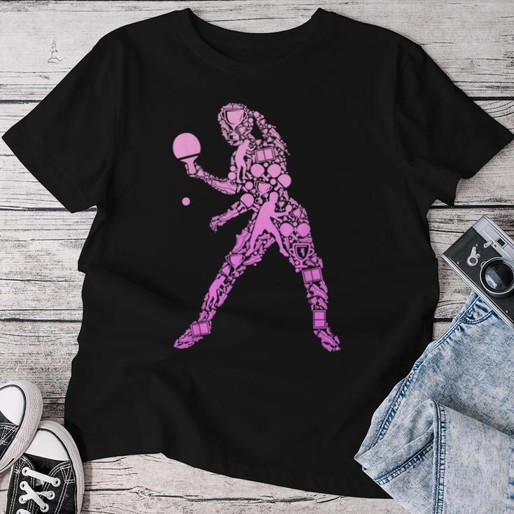 Table Tennis Table Tennis Player Ping Pong Children's Girls T-shirt Frauen Lustige Geschenke