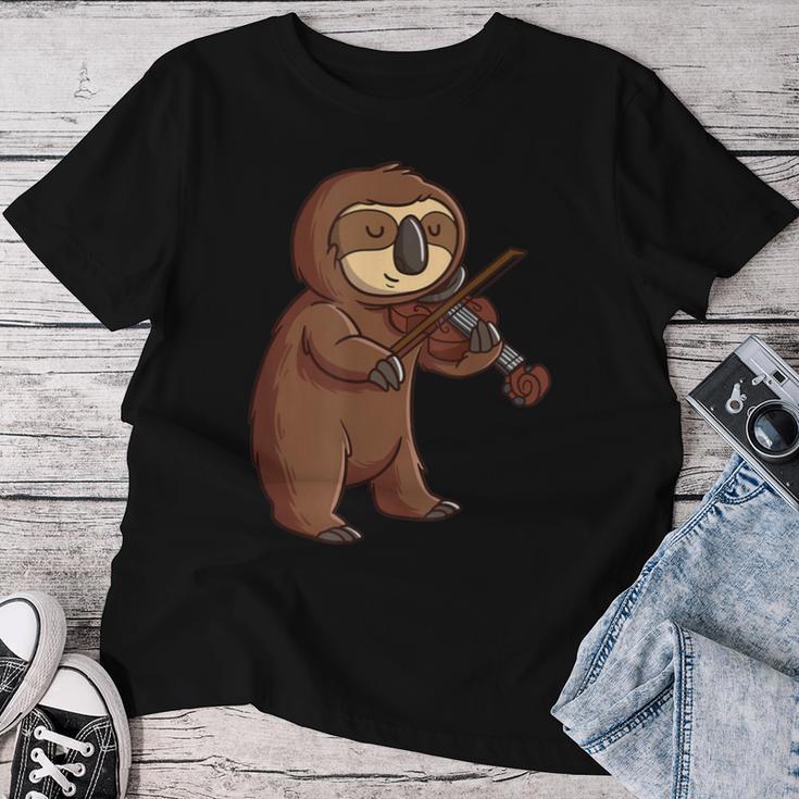 Violinist Slothioliniola Player Music Lover T-shirt Frauen Lustige Geschenke