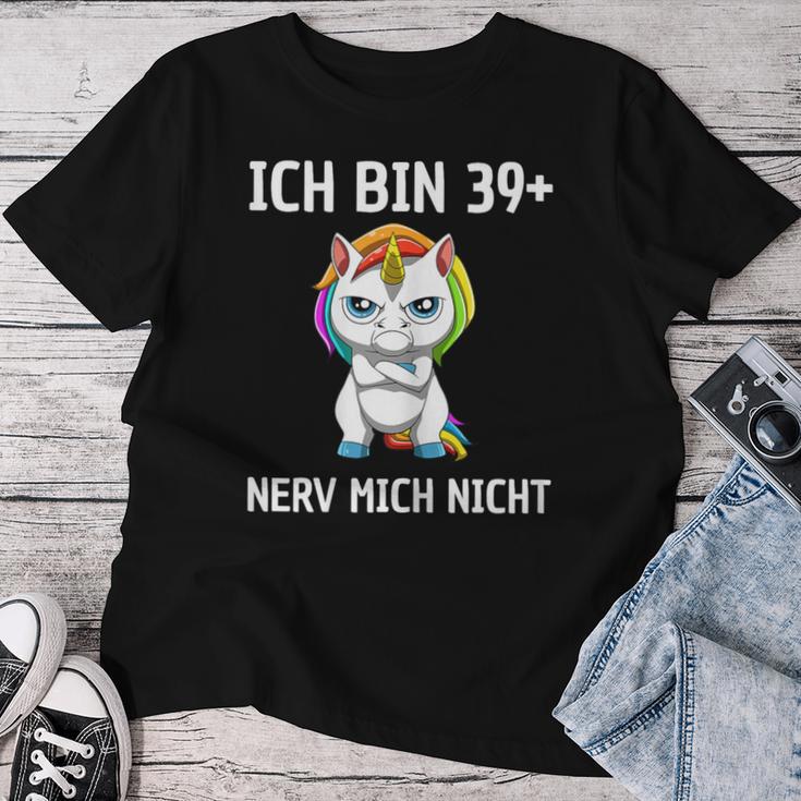 Women's 40Th Birthday Woman Unicorn 40 Year Old Idea T-shirt Frauen Lustige Geschenke