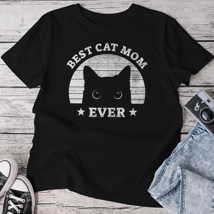 Women's Best Cat Mum And Cat Mummy Ever Retro T-shirt Frauen Lustige Geschenke