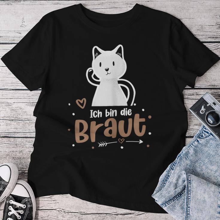 Women's Bridal Hen Night Cat Wedding T-shirt Frauen Lustige Geschenke