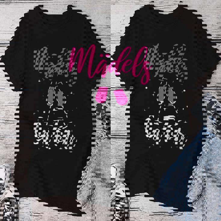 Women's Girls' Evening Girls Trip Girls On Tour With-Neck T-shirt Frauen Lustige Geschenke