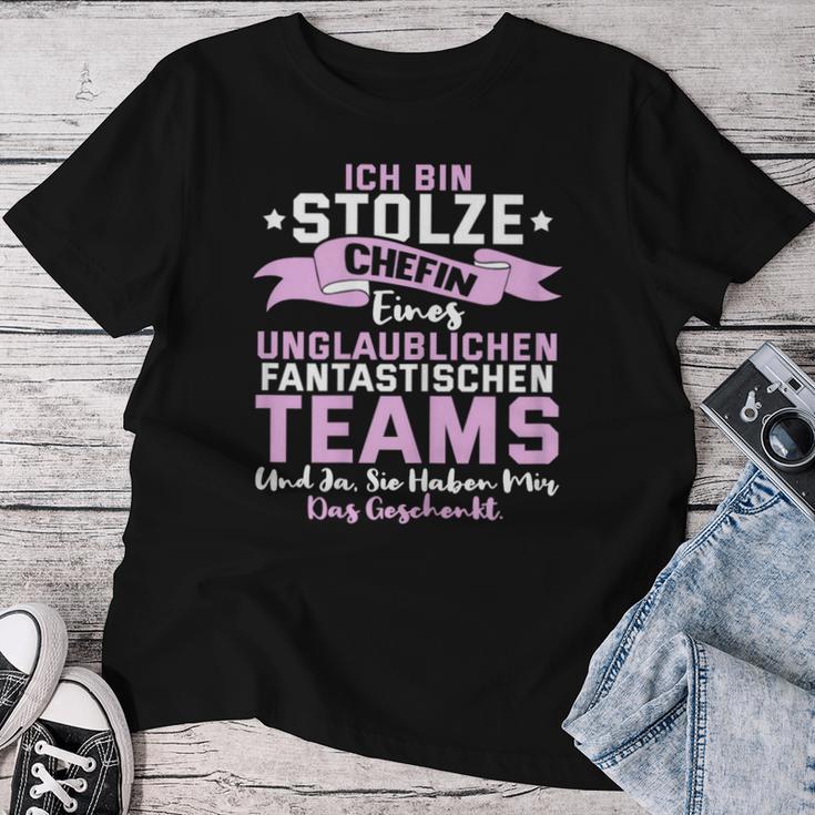 Women's Ich Bin Stolze Chefin Einer Unbelievably Fantastic Team T-shirt Frauen Lustige Geschenke