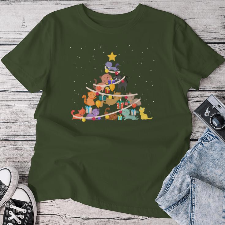 Cat Christmas Tree Cute Christmas Men T-shirt Frauen Lustige Geschenke