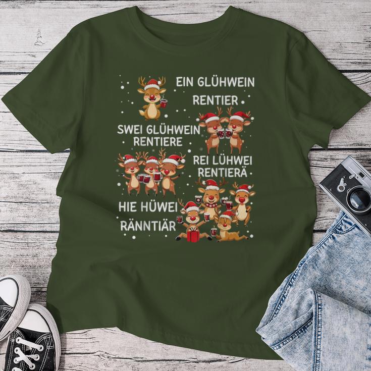 Christmas Mulled Wine Rudolph Reindeer T-shirt Frauen Lustige Geschenke