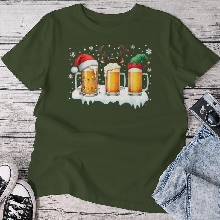 Christmas Outfit Beer Party Outfit Beer Beer Glasses T-shirt Frauen Lustige Geschenke