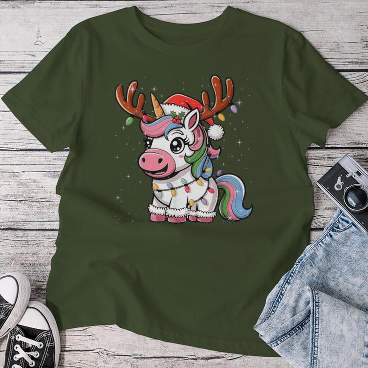 Christmas Women's Children's Unicorn Christmas T-shirt Frauen Lustige Geschenke