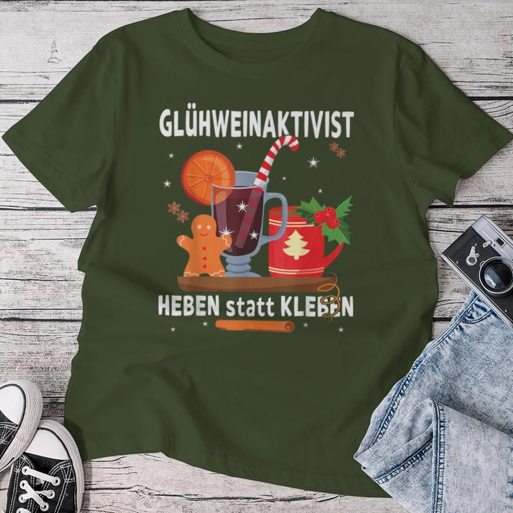 Mulled Wine Activist Heben Statt Kleben Christmas Mulled Wine T-shirt Frauen Lustige Geschenke