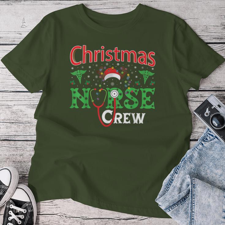 Nurse Christmas Reindeer Christmas Nurse Crew T-shirt Frauen Lustige Geschenke