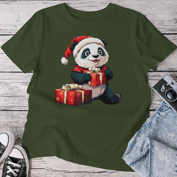 Pandas Christmas T-shirt Frauen Lustige Geschenke