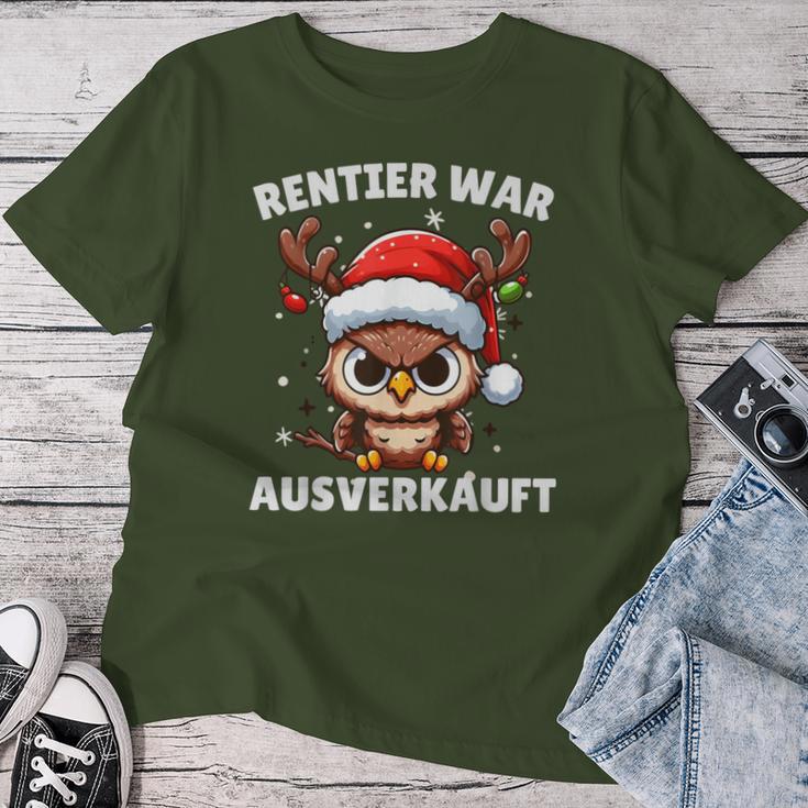 Reindeer Sold Out Christmas Owl T-shirt Frauen Lustige Geschenke