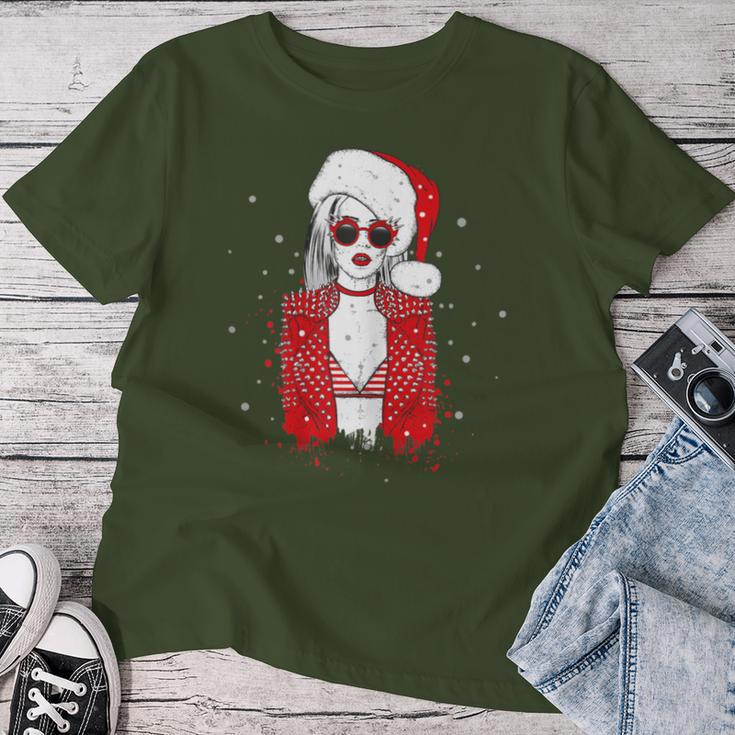 Women's Cool Trend Christmas Woman Christmas Hat Women's Christmas T-shirt Frauen Lustige Geschenke