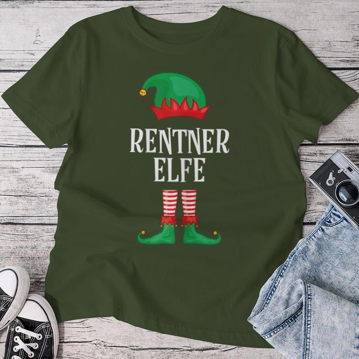 Women's Pensioner Elf Partner Look Family Outfit Christmas T-shirt Frauen Lustige Geschenke