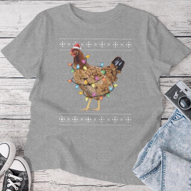 Ugly Christmas Sweater Chicken Christmas T-shirt Frauen Lustige Geschenke