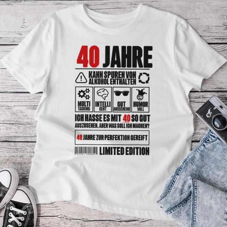 40Th Birthday 40 Years Decorative T-shirt Frauen Lustige Geschenke