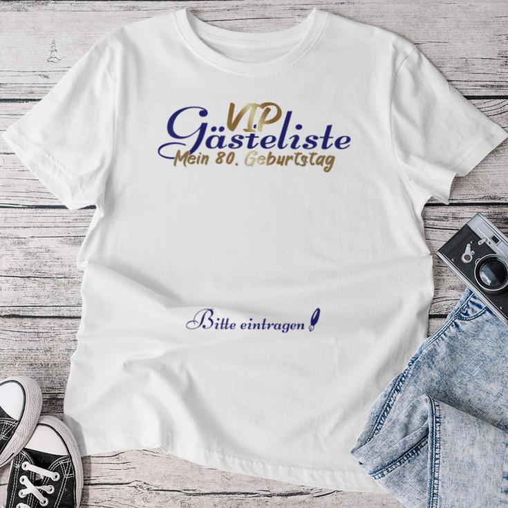 80Th Birthdayip Guest List Signing Man Woman T-shirt Frauen Lustige Geschenke