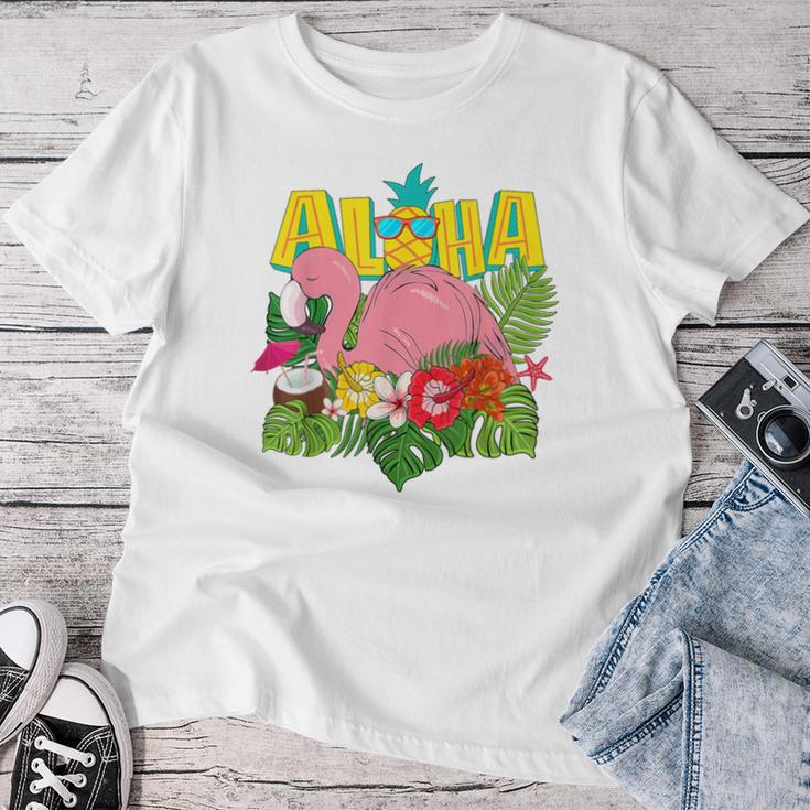 Aloha Hawaii Hawaii-Flamingo Children Nager Girls Toddler Blue T-shirt Frauen Lustige Geschenke