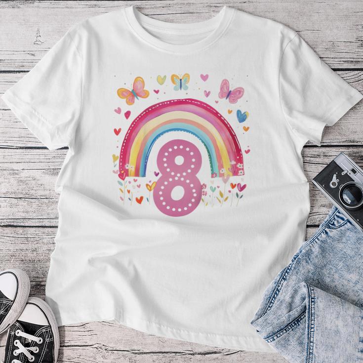 Children's Birthday 8 Girls Rainbow Fairy Eight 8 Years T-shirt Frauen Lustige Geschenke