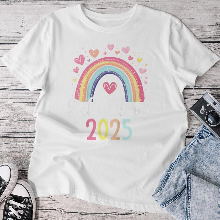 Children's School Child 2025 Rainbow Girls First Day At School 2025 Girls' T-shirt Frauen Lustige Geschenke