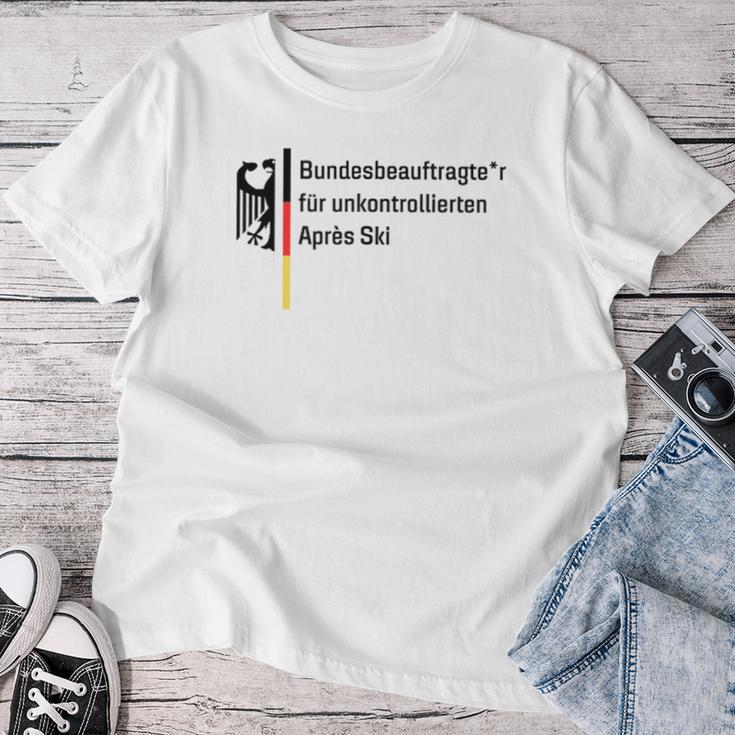 German Federal Commissioner For Uncontrolled Après Ski Holiday T-shirt Frauen Lustige Geschenke