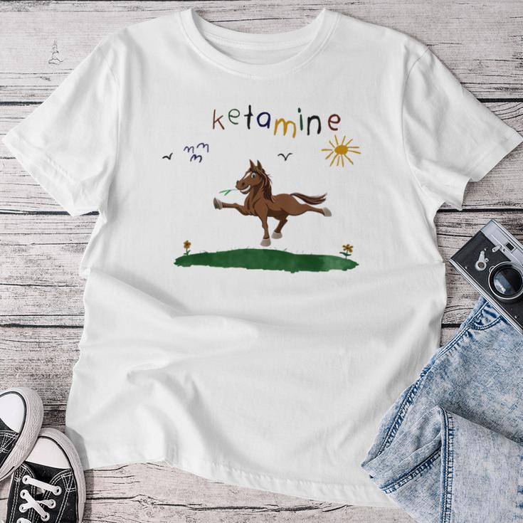 Ketamineintage Colourful Ketamine Horse Blue T-shirt Frauen Lustige Geschenke