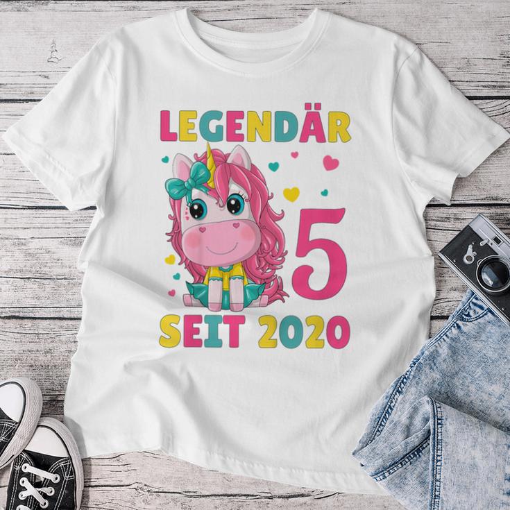 Kinder 5 Geburtstag Einhorn Mädchen 5 Jahre Alt Geburtstag T-shirt Frauen Lustige Geschenke