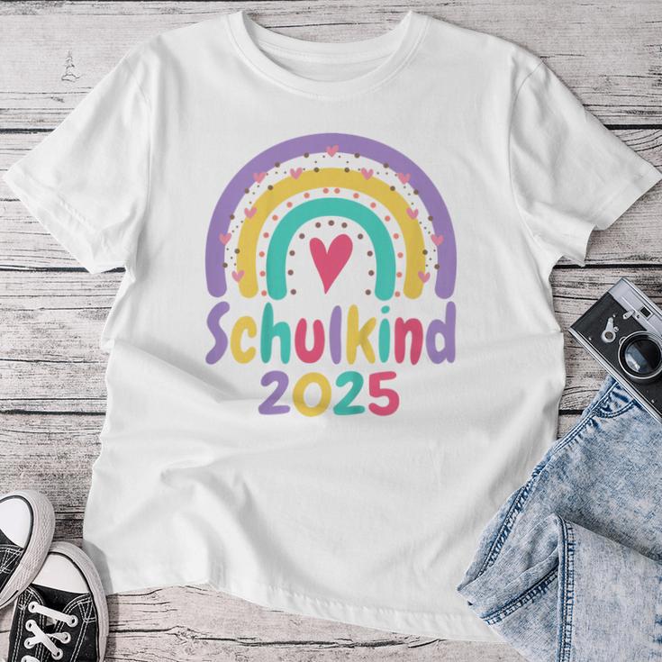 Kinder Schulkind 2025 Mädchen Regenbogen Einschulung 2025 Mädchen T-shirt Frauen Lustige Geschenke