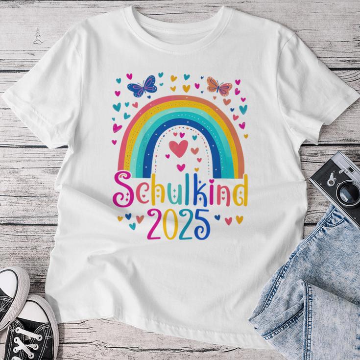 Kinder Schulkind 2025 Regenbogen Mädchen Einschulung 2025 Mädchen T-shirt Frauen Lustige Geschenke