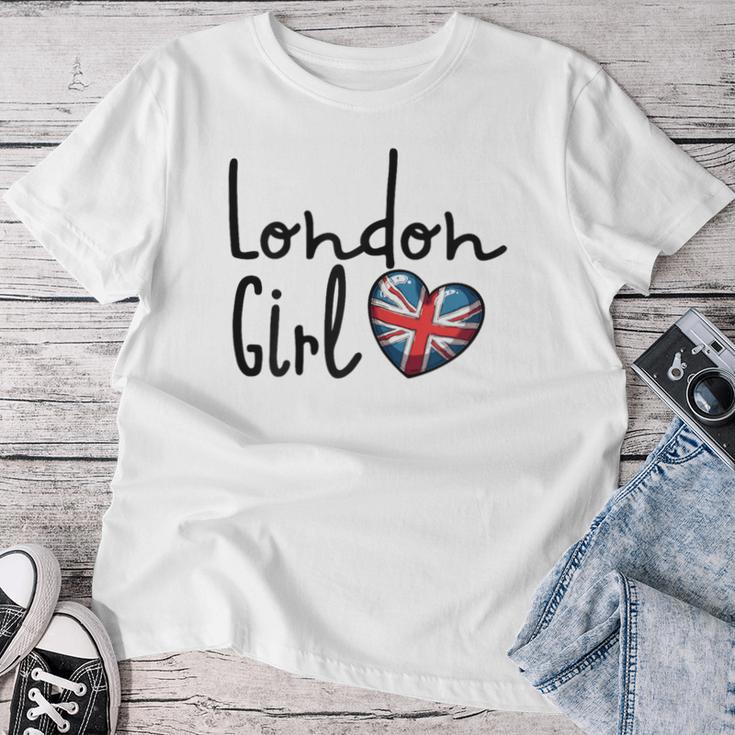 London Girl London Girls British Flag Women's T-shirt Frauen Lustige Geschenke