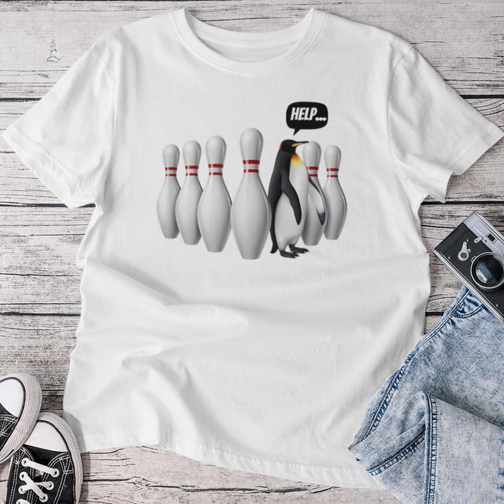 Penguin Pins Bowling T-shirt Frauen Lustige Geschenke