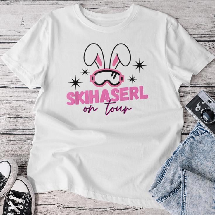 Skihaserl On Tour Apres Ski Bunny Ski Holiday Hut Gaudi T-shirt Frauen Lustige Geschenke