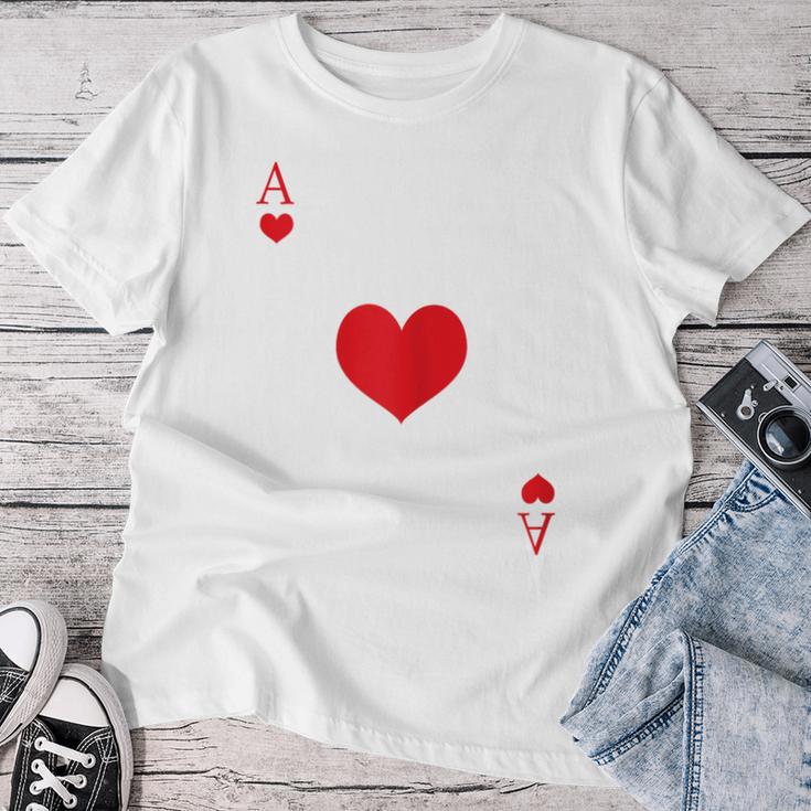 Women's Heart Ass Costume Playing Card Game Poker Skat Carnival T-shirt Frauen Lustige Geschenke