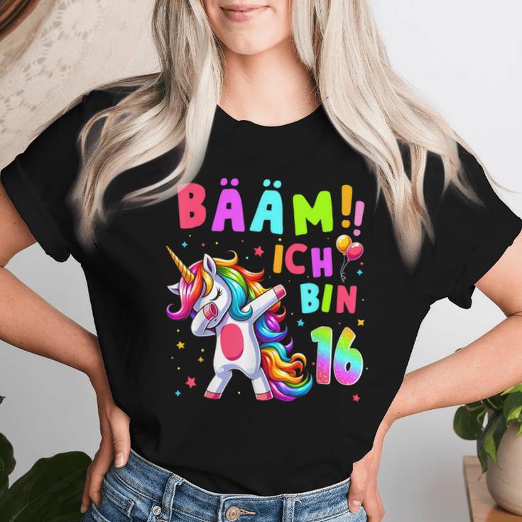 16Th Birthday Girl 16 Years Dancing Unicorn T-shirt Frauen Geschenke für Sie