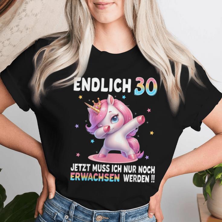 30Th Birthday Woman 30 Years Party Outfit Unicorn T-shirt Frauen Geschenke für Sie