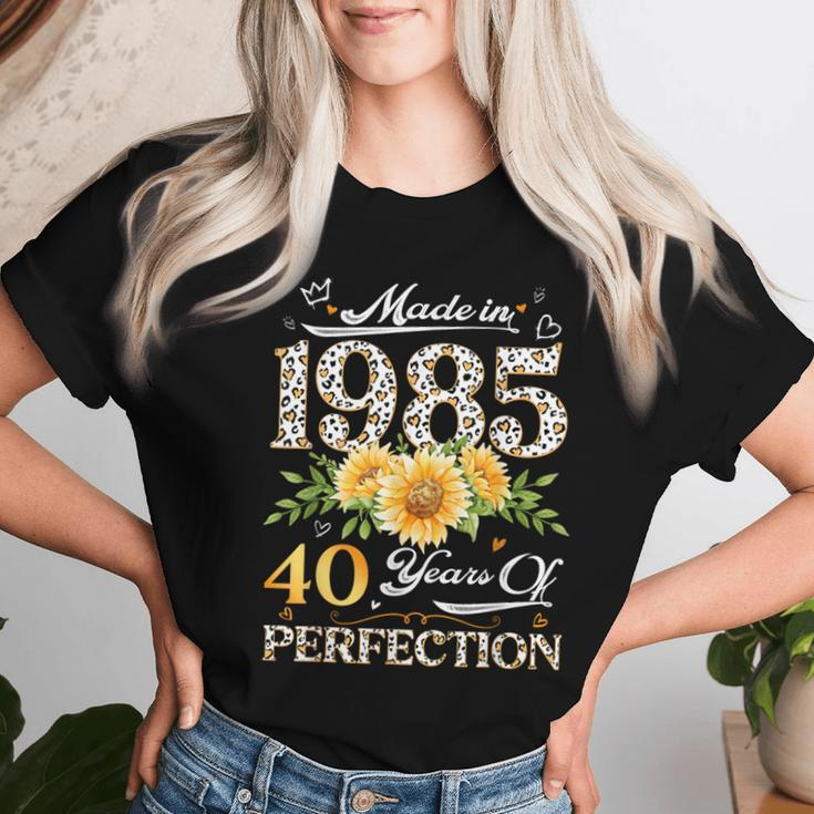 40Th Birthday Floral Made In 1985 40 Years Old Daisy T-shirt Frauen Geschenke für Sie