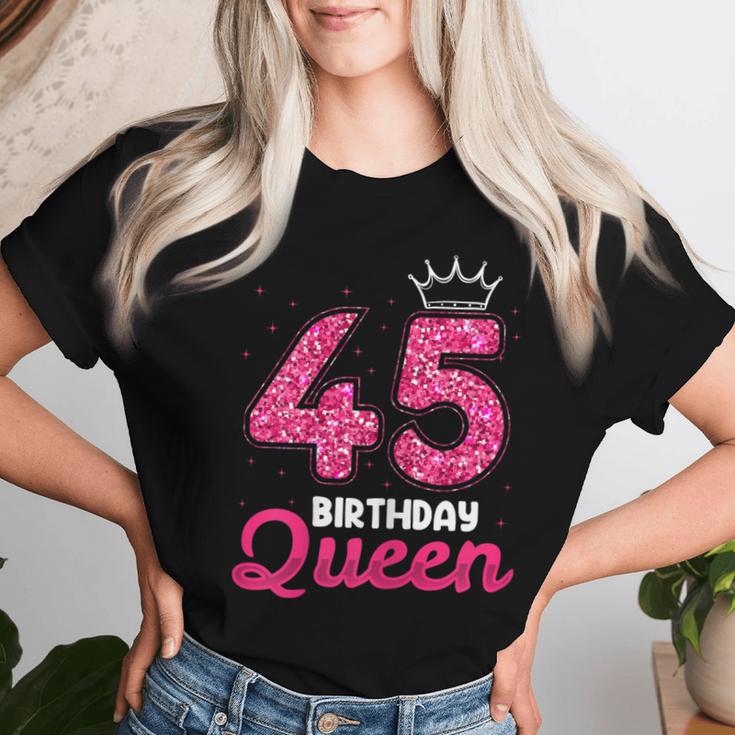 45 Geburtstag Süßes Krone Queen Für Frau 45 Jahre T-shirt Frauen Geschenke für Sie