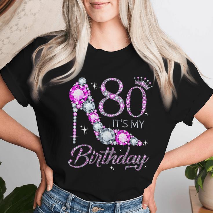 80 It's My Birthday 80 Years Old 80Th Birthday Girl Lady T-shirt Frauen Geschenke für Sie