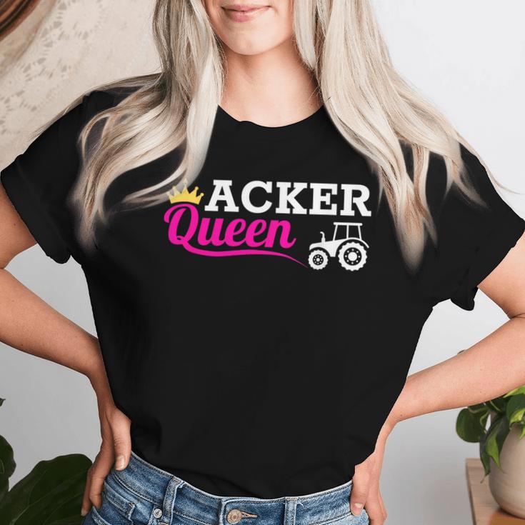 Acker Queen Bäuerin Traktor Bauernhof Spruch Landwirtin T-shirt Frauen Geschenke für Sie