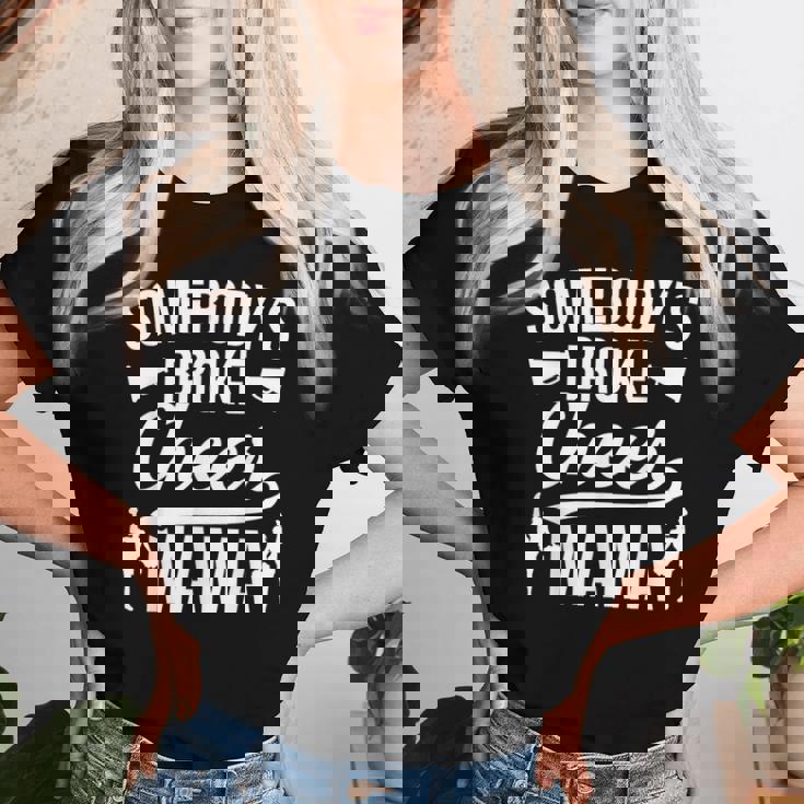 Broke Cheer Mama Cheer Mom Of A Cheerleader Mother Women T-shirt Gifts for Her