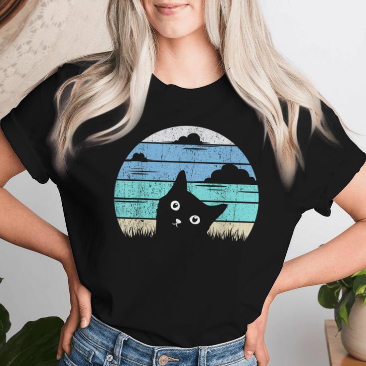 Cat Women's Meow Cat Motif T-shirt Frauen Geschenke für Sie