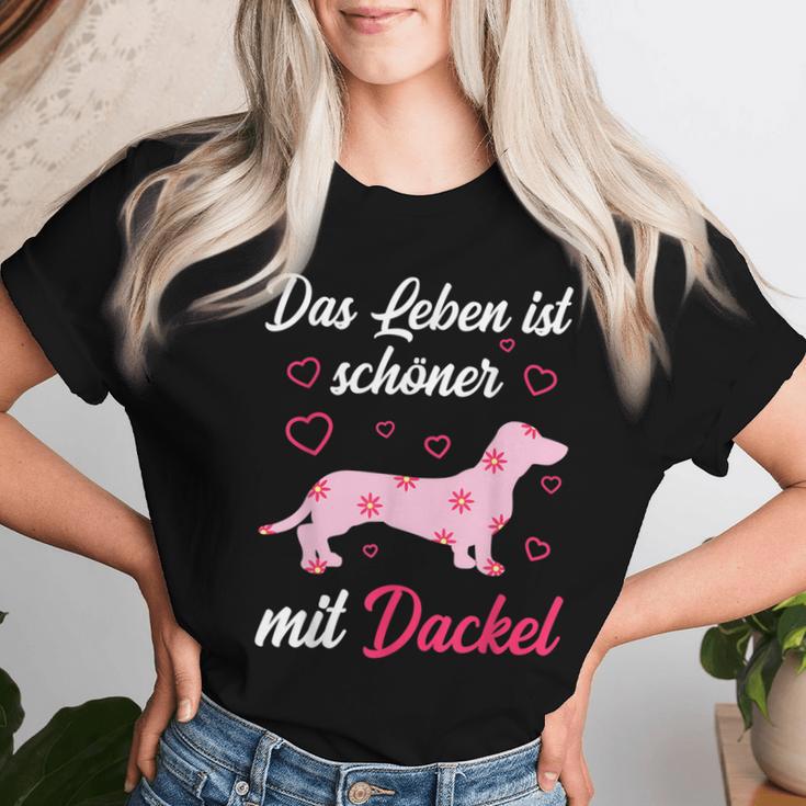 Dachshund Dog Girl Lady T-shirt Frauen Geschenke für Sie