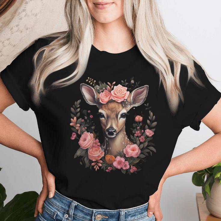 Deer Women's Costume Dirndl Costume With-Neck T-shirt Frauen Geschenke für Sie