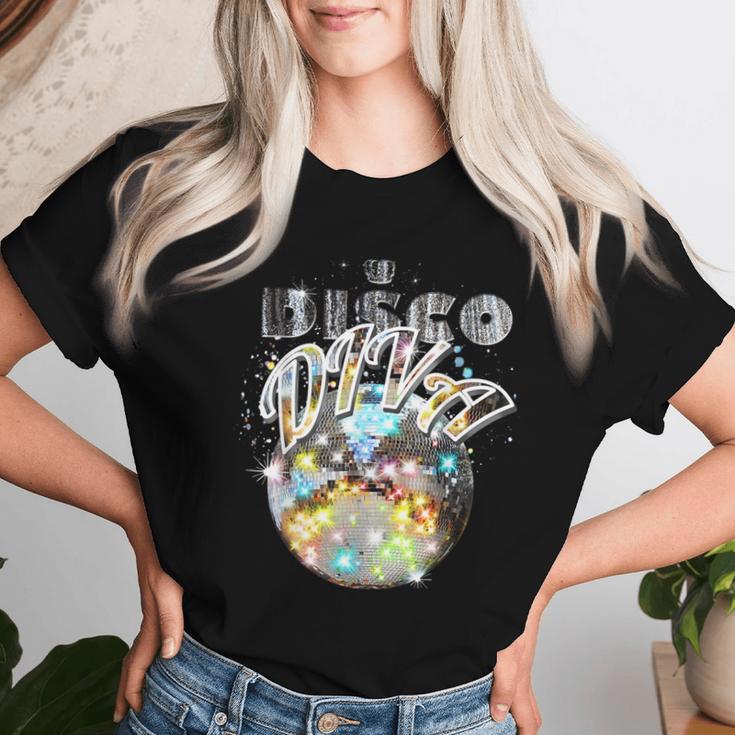 Disco Ball Disco Diva Queen 70S Retrointage Dancing T-shirt Frauen Geschenke für Sie