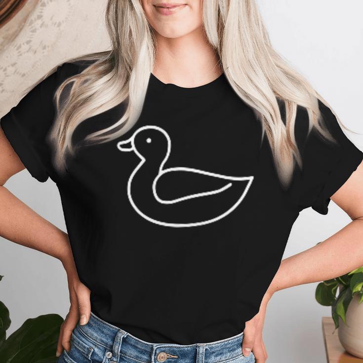 Duck Minimalism T-shirt Frauen Geschenke für Sie