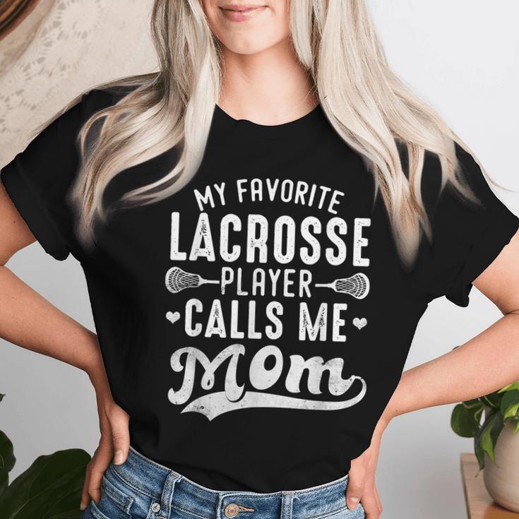 My Favorite Lacrosse Player Calls Me Mom Mother's Day Women T-shirt Gifts for Her